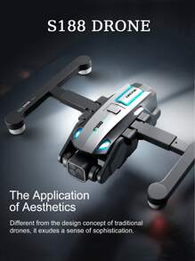 The S188 High - Configuration Remote - Controlled Drone Is Equipped With High - Definition Aerial Dual Cameras, Which Can Be Electrically Adjusted By 180°. It Is Equipped With A Brushless Motor. It Is A Uniquely Shaped, Foldable Quad - Axis Aircraft With An Altitude - Holding Function. It Can Take Off And Land With One Key.