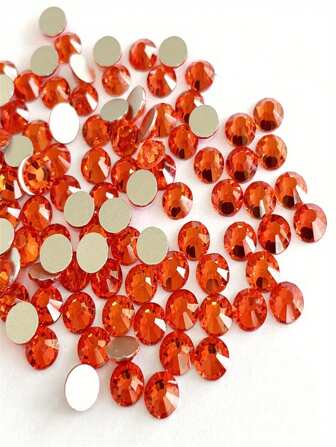 2000 buc pietre din rășină cu spate plat, portocalii, 3-6 mm, rotunde, din jeleu, potrivite pentru realizarea de accesorii, încălțăminte, haine, cosmetice, genți, decorațiuni etc.