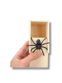 Funny Spider Scare Prank Toy Box - Khaki - View 2