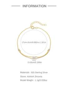 1 pièce Bracelet ajustable empilable avec nœud papillon pour femmes | Bijoux en argent sterling 925 hypoallergénique | Chaîne délicate romantique pour un port quotidien, mariage, fête | Boîte cadeau de Ramadan, bijoux fins