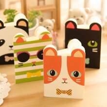 4 Packungen süße Katzen Mini Stenoblöcke, Cartoon Softcover Notizbücher, Doppelzweck Büro & Studium, kreatives Geschenkset