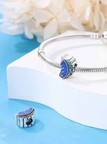 STYFNE 1pc Blue Themed Manta Ray Marine Life Cute Flower Star Moon Space Feather Butterfly Pendant, Suitable For Women Bracelet DIY Jewelry Handmade Gift - Multicolor - View 15