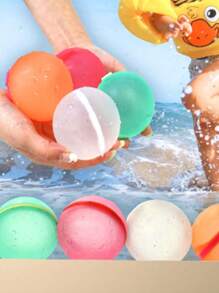 6/12/18PCS Willekeurige herbruikbare waterballonnen Ballen, zachte siliconen snel te vullen ballonnen Spetterplezier, Buitentuin Zomerfeest Gemakkelijk Snel Leuk Watergevecht Spel Voor Zwembad, Zomerfeest Cadeau Zwembad