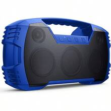 Altavoz Bluetooth resistente al agua IPX7, 40W (60W pico) Altavoces inalámbricos portátiles con subwoofer, 32h de tiempo de reproducción, sonido estéreo potente, graves profundos, Bluetooth 5.0 con asa para piscina, playa, exterior, regalos - Azul - Ver 1