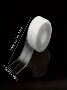 1 pieza de cinta selladora de silicona autoadhesiva para bañera y inodoro, cinta selladora para sellar bordes de bañera, lavabo, baño e inodoro, protector de pared