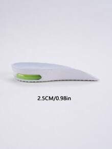 1 Paar Herren Erhöhende Einlegesohlen, ermüdungsfreies Kissen stoßabsorbierendes PVC-Halbpolster, geeignet für Sportschuhe, Stiefel und andere Schuhe