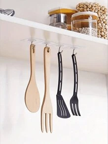 1/10 pièces Crochet adhésif transparent, support de rangement mural multifonctionnel, pour maison, pièce, mur, porte, armoire