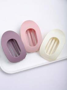 1 件优雅大理石纹椭圆形鸭夹发夹，扎染扁平圆形发夹（适合浓密头发），发爪多功能发饰，爪夹，发夹，发夹，发夹，发夹，鳄鱼发夹 - 彩色 - 查看 10