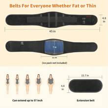 Heated Waist Belt, Cordless Heating Pad For Low Back, Electrical Heating And Massage, Rechargeable Battery Powered - Sưởi ấm & massage lưng - Xem 5