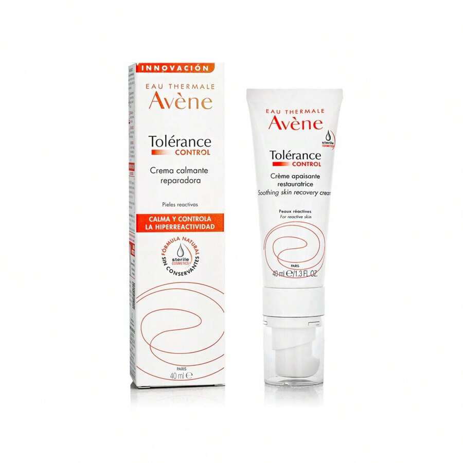 Avene 雅漾女士耐受控制舒缓肌肤修复霜 1.3 盎司，适合反应性皮肤护肤