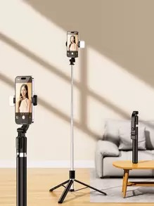 Trépied Perche à Selfie de 170 cm/67 pouces, avec éclairage d'appoint, trépied en aluminium extensible avec télécommande Bluetooth, compatible avec les smartphones et Android, parfait pour les voyages, le vlog, la vidéo et la photo - avec éclairage d'appoint compatible avec les et les smartphones Android pour les vacances d'été, les voyages, l'éclairage d'appoint, les activités de plein air, le support de diffusion en direct