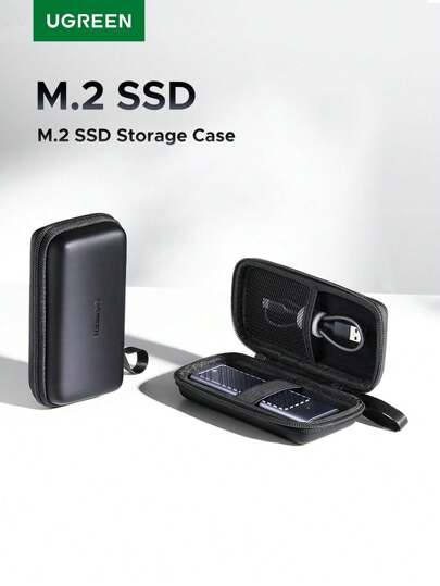 UGREEN Estuche de almacenamiento multifunción UGREEN, funda impermeable para organizar cables y discos duros para viajes