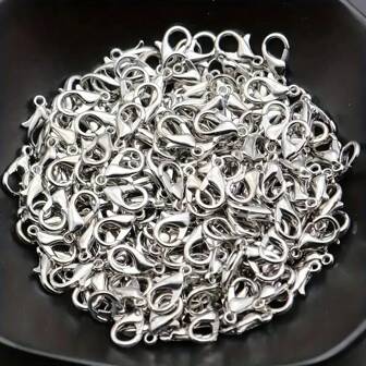 100pcs Stainless Steel Lobster Clasp Bracelet Necklace DIY Hook Chain Connectors Jewelry Making Supplies