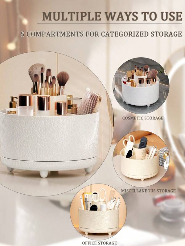 1 peça giratória 360° porta-pincéis de maquiagem organizador caixa, acessórios de mesa com 5 compartimentos porta-pincéis de maquiagem copo para armazenar cosméticos, canetas de desenho, delineadores ou outros itens de mesa bolsa, bolsas, bolsa de maquiagem, vaidade, viagem, bolsa de maquiagem, armazenamento, organizador de maquiagem, bolsas de maquiagem, bolsa de higiene, organizador de mesa, bolsa de cosméticos, bolsa de maquiagem, organizador de maquiagem, acessórios de vaidade, bolsa de maquiagem, bolsas de maquiagem, caixa de joias, bolsa, porta-pincéis de maquiagem, porta-pincéis, organizador de perfumes, bolsa bolsa