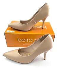 Beige Beira Rio High Heel Pointed Toe Pump