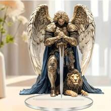 Elegant 2D Plane Desk Decor St. Michael The Archangel, Suitable For Home, Office And Outdoor Spaces, Great Gift For Friends (Style Random)