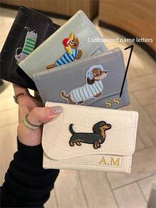 [Personalisiert] Personalisierte Dackel Geldbörse Hund Kartentasche Geldbörse Damen Neu Geldbörse Kartentasche Integriert, langanhaltend, Farbig, Süß, Niedlich, Witzig, Y2K, Stilvoll, Lässig, Süß, Individuell, Personalisiert, Einzigartig, Maßgeschneidert, Ideale Geschenke für Ihn, Ideale Geschenke für Sie, Sie, Freundin, Freunde, Kinder, Schulmaterial, Für Lehrer, Für Jungen und Mädchen, Für Teenager, Schüler der Sekundarstufe I, Schüler der Sekundarstufe II, Studenten, Erstsemester, Zweitsemester, Unterstufenschüler