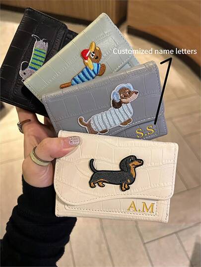 [Personalizado] Cartera de Dachshund personalizada Bolsa de tarjetas de perro Cartera de mujer Nueva cartera Bolsa de tarjetas Integrada, Duradera, Colorida, Adorable, Divertida, Y2K, Elegante, Casual, Lindas, Personalizada, Única, Regalos ideales para él, Regalos ideales para ella, Ella, Novia, Amigos, Niños, Útiles escolares, Para maestros, Para niños y niñas, Para adolescentes, Estudiantes de secundaria, Estudiantes de preparatoria, Estudiantes universitarios, Estudiantes de primer año, Estudiantes de segundo año, Estudiantes de grado inferior, Glamour de Año Nuevo
