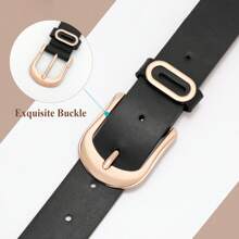 1pc Plus Size Women PU Leather Belt Decor Swing Dress, Sweet Design For Daily Wear Summer, School