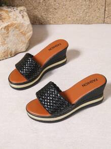 2025 New Summer High Heel Sandals, Slip-On Women Slippers, Versatile Casual Women Shoes, Outdoor Slide Sandals, Vacation Beach Women Sandals, Black & White Women Sandals, Platform Women Sandals, Espadrille Wedge Women Sandals