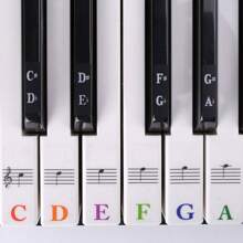 Piano Keyboard Stickers For 37-88 Key, Bold Large Letter Piano Stickers For Memorizing, Removable Piano Keyboard Letters, Notes Label For Beginners, Multicolor