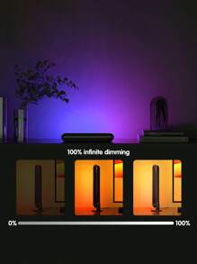 1/2 Pcs Led Desk Lamps With Remote Control, Usb Powered Rgb Night Light Strip, Geometric Pattern Plastic Lampshade, Traditional Style, Polished Metal Finish, Color Changing, Suitable For Various Room Types, Tv Desk Lamp, Computer Desk Lamp, Room Desk Lamp, Party Decoration Desk Lamp