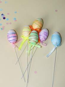 1set(6pcs) - Easter Egg Decoration Plugin, Family Gathering Scene Decoration Plugin, Suitable For Easter Decoration And Celebration Activities, Theme Party Decoration Supplies