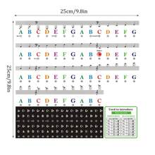 Piano Keyboard Stickers For 37-88 Key, Bold Large Letter Piano Stickers For Memorizing, Removable Piano Keyboard Letters, Notes Label For Beginners, Multicolor