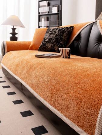 1 件雪尼尔纯色沙发套，100% 涤纶，可携带宠物，现代简约风格沙发保护套，适用于扶手椅、2/3/4 座和组合沙发，适合客厅、卧室、办公室装饰，四季皆宜