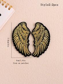 12 件/21 件/27 件套装金翼星冠刺绣熨烫补丁,适用于 DIY 服装和配饰 - 帽子、牛仔裤、夹克等。独特可爱卡通刺绣贴花补丁 - 彩色 - 查看 9