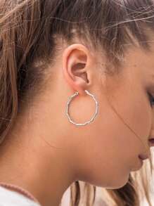 1 Paar Charm 925 Sterling Silber Creolen Ohrringe Hochzeitstag Ohrschmuck für Frauen Geschenk Edel Schmuck