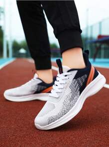 1 Pair Casual Summer Mesh Sports Shoes For Men,Fashion Solid Black Color Lightweight Comfortable Running Sneakers, Breathable Hollow Non-Slip Outdoor Athletic Shoes, Ultra-Soft Shock Absorbing Jogging Shoes - Lightweight Mesh Trainers, Suitable For Walking,Sports And Casual Wear