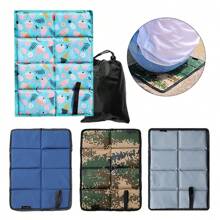 1 pieza Cojín plegable impermeable y resistente a la humedad hecho de tela Oxford - Para camping al aire libre, senderismo, pesca - Para adultos - Proporciona comodidad y soporte - Regalo ideal para aventureros, manta de picnic