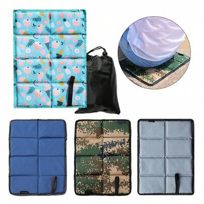 Almofada de assento dobrável em tecido Oxford, à prova d'água e umidade, 1 peça - Para acampamento ao ar livre, caminhadas, pesca - Para adultos - Oferece conforto e suporte - Presente ideal para aventureiros, cobertor de piquenique