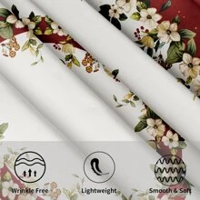 1pc White Small Flower Design Round Tablecloth,Polyester Table Cover - Perfect For Spring Theme Home Kitchen Dining Party Decoration And Room Decor,Spring And Summer Decoration