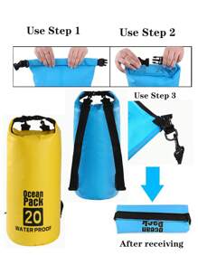 Portable Outdoor Sports Waterproof Bag, Hot Selling Cross-Border 5L 10L 20L PVC Waterproof Shoulder Bag/Backpack, Large Capacity Outdoor Waterproof Bag For Diving, Rafting, Swimming, Beach