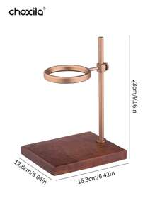 choxila 1 pieza Soporte para café hecho a mano, olla para café hecho a mano al aire libre, soporte para filtro de café, base de madera maciza vintage, soporte para café hecho a mano, de vuelta a la escuela