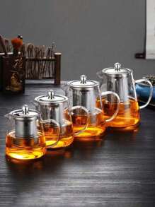 1 件玻璃茶壶茶具套装，家用耐热花茶壶带过滤器