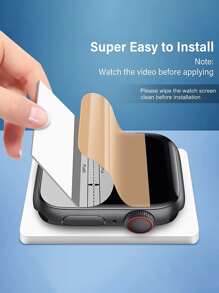 6pcs New Transparent TPU Hydrogel Screen Protector Film Compatible With Apple Watch 10th Gen 38/40/41/42/44/45/49mm, Applicable To Apple Watch Ultra/SE/8/7/6/5/4/3/2/1