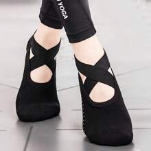 Chaussettes de yoga professionnelles antidérapantes - Couleur unie en tissu tricoté 100% élasthanne - Chaussettes de sport toutes saisons pour femmes - Pour le yoga, le pilates et la danse - Cadeau parfait pour les passionnés de fitness