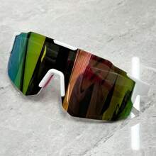 1pc Fashion Versatile Slimming Glasses, Unisex High Aesthetic Value Colorful Large Frame Eyeglasses