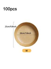 50/100pcs Air Fryer Papers, Food Baking Mat Sheets, Cooking Baking Parchment Paper, Kitchen Absorbent Oil Pad