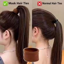 5pcs/Set Colorful Nylon Elastic Hair Ties, Hair Scrunchies & Bands For Women & Girls