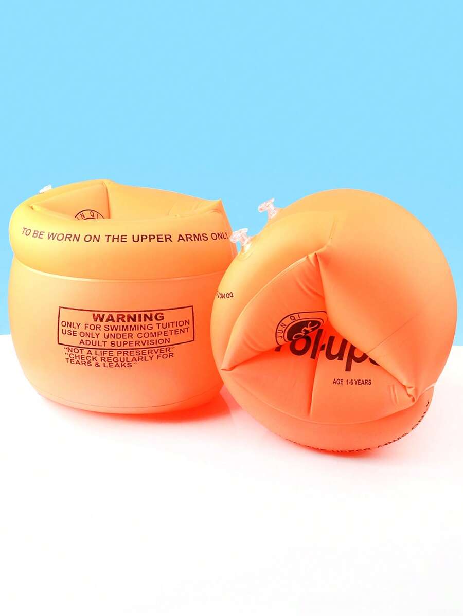 SHENYU 2 件套充气臂带/袖子水上游泳浮圈、沙滩必需品、沙滩配件、泳池浮圈 - 橘色 - 查看 1