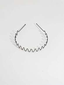Set de 3 bandas de pelo invisibles para hombre con patrón de ola, adecuadas para uso diario, fitness, deporte, prendas para la cabeza, diademas, aros para el cabello