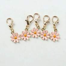 5 pièces Set de porte-clés floral charmant pour les cadeaux de fête - Petits charms de fleurs, idéal pour les mariages, anniversaires et célébrations en général, dans des couleurs assorties. Cadeau parfait pour la famille et les amis, symbolisant un bonheur éternel. Non électrique, convient aux plus de 14 ans. Accessoires de voiture, porte-clés de sac, école