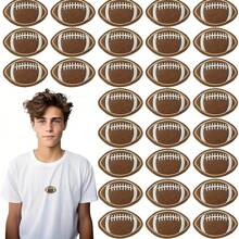 6pcs Soccer Appliques, Velvet Soccer Patch With Gold Edge, Soccer Embroidered Patches For DIY Sewing Clothing