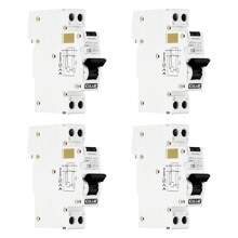 CILIA Interruttore differenziale CILIA 4 pezzi, 1 modulo, connessione DIN (universale per qualsiasi quadro elettrico commerciale), 1P+N, 6,0 KA, 30 MA, 230 Vac, tipo AC, curva di intervento C
