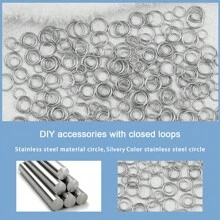 400pcs Stainless Steel Jump Rings, Assorted Sizes 3-10mm, Closed Loop Connectors, Suitable For DIY Jewelry Making, Bracelets, Necklaces, Earrings Handcraft Supplies