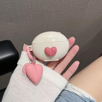 Heart FreeBuds SE3/SE2 Protective Case, FreeBuds 4 Earphone Case, 5i Soft Silicone Protective Shell, FreeBuds 6i Solid Color Anti-Drop Japanese & Korean Creative Design Pendant Case, SE2